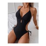 TRAJE DEN Siyah Tek Parça Mayo Kadın Mayokini
