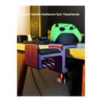 trak3d Siyah-Mor Asılabilir Kulaklık Standı | Sağlam ve Dayanıklı | Galactic Shade Limited Edition