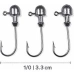 Trakav Jighead Iğne 1/0 3.3 cm Silikon Yem Için Levrek Avı Uyumlu 3’lü Paket - 5
