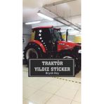 Traktör Yıldız Seti Büyük Boy ,erkunt,tümosan,new Holland,hattat,case Kabin Sticker - 45 x 25 - Siyah