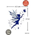 Trakya Tattoo 1 Ay Kalıcı Dövme Minimal Peri Geçici Dövme - Siyah