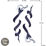 Trakya Tattoo Geçici Dövme 1-2 Hafta Kalıcı Minimal 2li Yılan Dövmesi - Siyah