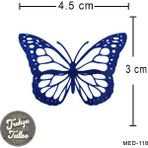 Trakya Tattoo Yarı Kalıcı Dövme Minimal Kelebek Geçici Dövme - Siyah