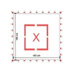 TRAMBOLİNSAN TYP-02 - Trambolin Zıplama Ağı 105cmx105cm Kare Trambolin Zıplama Ağı Baskılı Trambolin Zıplama Ağı - Beyaz