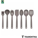 Tramontina Softta Silikon Metal Gövdeli 7 Parça Servis Pişirme Seti Gri Bpa Içermez
