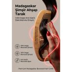 Transformacion %100 Doğal Madagaskar Şimşir Ahşap Tarak - 16 cm Anti-Statik Elektriklenme Önleyici El Yapımı Saç Derisi Masaj Tarağı Kepek Karşıtı Organik Saç Açma Tarağı 722266 - MODEL 1