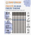 Transformacion 10'lu Orta Sert Ultra Hassas Elmas Freze Ucu - Kuru Manikür, Tırnak, Hobi, Gravür Seti 723104