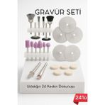 Transformacion 24'lü Mini Gravür Seti Dremel Ucu: Profesyonel Taşlama, Parlatma ve Şekillendirme Aleti - 24 PARCA
