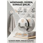Transformacion 2'li Banyo ve Mutfak Askı Seti - SUS304 Lazer Kesim Çelik Ultra Güçlü Yapışkanlı Askı 722702