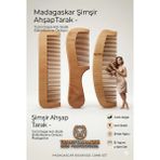 Transformacion 3 lü %100 Doğal Madagaskar Şimşir Ahşap Tarak - 16 cm Anti-Statik Elektriklenme Önleyici El Yapımı Saç Derisi Masaj Tarağı Kepek Karşıtı Organik Saç Açma Tarağı 722267 - 3 LU SET