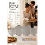 Transformacion 4'lü Set Delikli Pizza Tepsisi, 17cm ve 22cm Paslanmaz Çelik Lahmacun Pide Tabağı, Kişisel Porsiyon Çıtır Pişirme Seti 721570