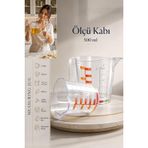 Transformacion 500 ml Dereceli Sıvı Ölçüm Bardağı, BPA'sız Şeffaf Plastik, Damlatmayan Ağızlık, Ergonomik Kulp, 2 Adet 723258