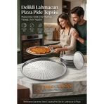 Transformacion 6 Lı Paslanmaz Çelik Pizza-Lahmacun Tepsisi – Delikli Tasarım ile Mükemmel Pişirme 36 cm 722229