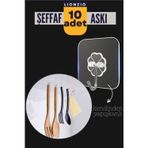 Transformacion 718407 10 Adet Lionzio Design Şeffaf Yapışkanlı Askı