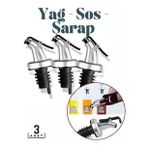 Transformacion 718418 Bianco Lilla Design 18 Adet 3'lü Şişe Tıpa Dağıtıcı Akış Seti