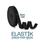 Transformacion 718884 180 m 3 cm Siyah Yassı Bel Paça Giysi Lastiği