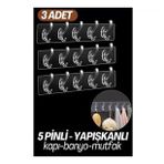 Transformacion 718948 5 Pinli 3'lü Xenoty Design Yapışkanlı Askı