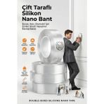 Transformacion 8 Metre Çift Taraflı Şeffaf Akrilik Silikon Nano Bant - Duvar, Halı, Otomobil İçin Çivisiz Güçlü Yapıştırıcı Montaj Bandı 718950