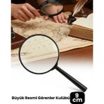 Transformacion 9 cm Optik Lensli El Tipi Büyüteç | Profesyonel Okuma, Hobi, Koleksiyon Merceği 722537 - Şeffaaf - 1
