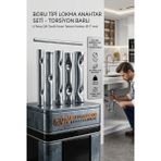 Transformacion Boru Tipi Lokma Anahtar Seti - 6 Parça Çift Taraflı Kovan Tesisat Anahtarı (8-17 mm) Torsiyon Barlı Buji ve Musluk Sökme Takma Seti 423236