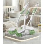 Transformacion Home Professional 3'lü Temizlik Fırçası Seti, Küvet, Lavabo ve Bulaşık Fırçası, Ergonomik Silikon Sap