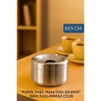 Transformacion Inox Paslanmaz Çelik Küllük – 8 X 5 Cm | Modern, Hijyenik Ve Dayanıklı Tasarım 722189 Gümüş