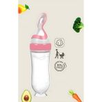 Transformacion Kaşıklı Mama Silikon Biberon Kız Bebek Besleyici 719715 - Pembe