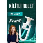 Transformacion Kilitli Perde Düğmesi Perde Ruleti Perde Düğmesi 36 Adet 716103 Beyaz