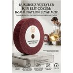 Transformacion Kırmızı Skoç Elyaf Mop Parlatma Diski - 5700 Rpm 165 mm Metal ve Paslanmaz 723107