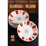 Transformacion Melamin Çay Tabağı 6 Adet Geleneksel Türk Çay Bardağı Altlığı 721658