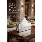 Transformacion Modern Peçetelik - Minimalist Metal Masaüstü Peçete Düzenleyici Standı - Ev, Kafe ve Restoran Tipi Şık Sunum Organizatörü 304 Paslanmaz Çelik 723323