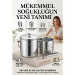 Transformacion Paslanmaz Inox Parlak Çelik Buz Kovası Seti - Süzgeçli ve Buz Maşası Hediyeli 723145