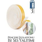 Transformacion Pencere Ses Isı Yalıtım Sünger Bant 3 Metre 718901 - Beyaz
