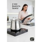Transformacion Premium 304 Paslanmaz Çelik Cezve 1250 ml Profesyonel Barista Serisi, Isıya Dayanıklı Sap 722586 - 1290 ML
