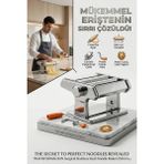 Transformacion Profesyonel Erişte ve Makarna Makinesi - 7 Ayarlı Çelik Hamur Açma Spagetti Makinası 723137