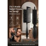 Transformacion Sakal Fırçası Ve Sakal Tarağı, 2'si 1 Arada Sakal Şekillendirici Ve Düzenleyici Bakım Tarağı 721414