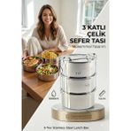 Transformacion Sefer Tası Yemek Kabı Paslanmaz Çelik 3 Katlı 14 cm 3 Litre 721366 - 3 LİTRE