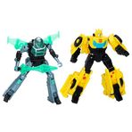 Transformers EarthSpark Cyber-Combiner Bumblebee ve Mo Malto Robot Aksiyon Figürleri, 6 Yaş ve Üzeri Erkek ve Kız Çocukları için Etkileşimli Oyuncaklar