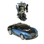 Transformers Robota Dönüşen Pilli Araba Işıklı Sesli Bugatti 25 Cm