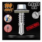 Trapez Cati Vidasi 4.8X19 Mm Paket 100 Adet Matkap Uclu Sac Akilli Vida Cati Panel Metal Agac Vidasi
