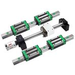 Trapez Kurşun Vida Seti, Somunlu Kurşun Vidalı SFU1605 Vidalı Mil Seti L1000mm+doğrusal Raylar 2 adet Kare Kılavuz+4 adet HGH20CA Araba Blokları Cnc Makinesi Için (300mm)