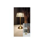 TRAPOWER Dekoratif Kristal Şarjlı Gold Led Abajur, Yılbaşı Masa Lambası, Dokunmatik 3 Renk Modu