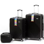 Travel Polo A1004 Siyah 3'lü ABS Valiz Seti