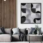 Traverten Dokulu Puzzle, Çerçeveli, 80X80