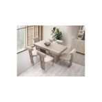 Traverten Mdf Masa +6 Sandalye