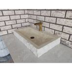 Traverten Patlatma Yay Mermer Lavabo - Kahverengi