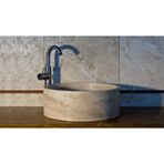 Traverten Silindir Mermer Lavabo