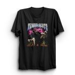 Travis Scott Astroworld Baskılı Tshirt - M - Siyah