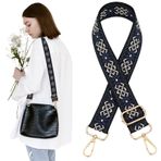 Traziewell Kemer bandı, çanta kayışı, değiştirilebilir, ayarlanabilir omuz askısı, çanta kemeri, karabinalı geniş omuz askısı, 3,8 cm, omuz askısı, taşıma kayışı, kadınlar için, çanta, kendin yap 0716