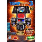 TRCharger 3 Kameralı 15MP Güvenlik Kamerası | Kırmızı & Mavi LED| Her Ay 10GB 1 Yıl Hediye 4G Sim Kart